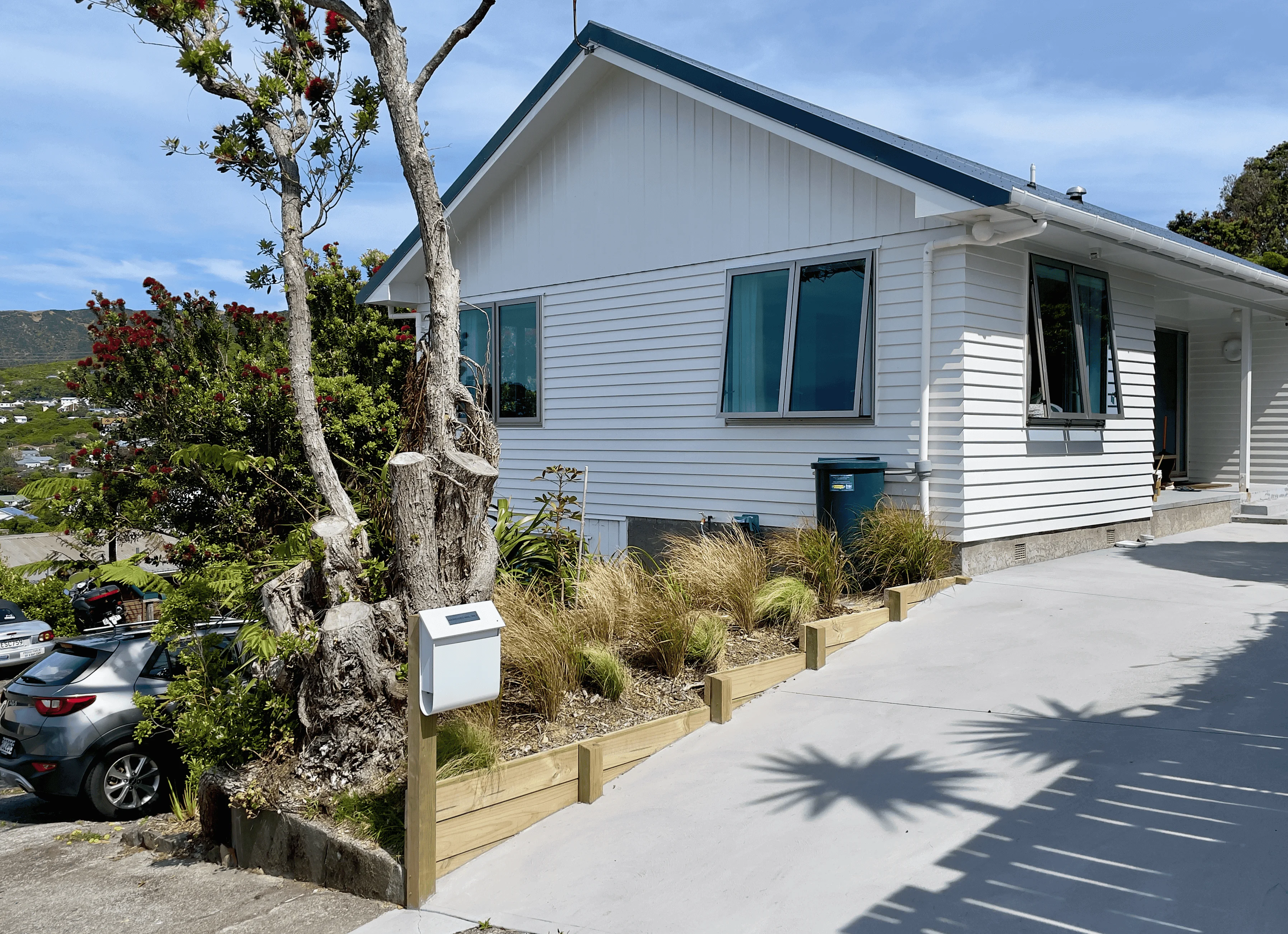 Wellkept garden landscape viewed from the street